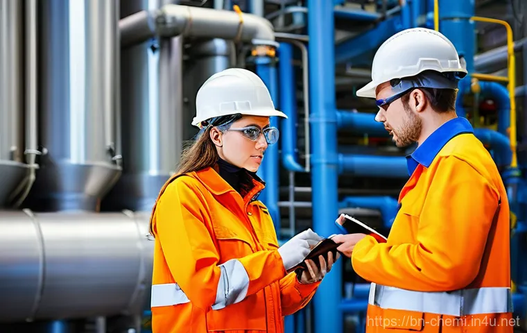 화학공학 프로젝트 관리 - **AI-Driven Sustainability in a Chemical Plant:**
    "A panoramic view of a futuristic chemical pla...