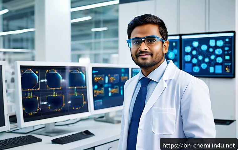 화학공학 해외 근무 경험 - A professional Bengali chemical engineer working in a modern international laboratory setting abroad...